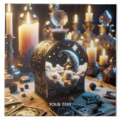 Fantasy Niedlich Decanter Moon Night Fliese (Vorderseite)