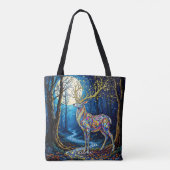 Fantasy Niedlich Deer Starlight Antlers Tasche (Rückseite)