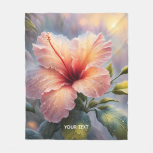 Fantasy Niedlich Delicate Hibiskus Blume Fleecedecke