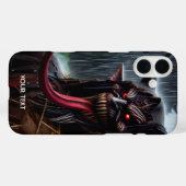 Fantasy Niedlich Demon Red Tongue Case-Mate iPhone Hülle (Rückseite (Horizontal))
