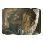 Fantasy Niedlich Dinosaur Autofahrer Auto Badematte (Vorderseite)