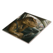 Fantasy Niedlich Dinosaur Autofahrer Auto Fliese (Seite)