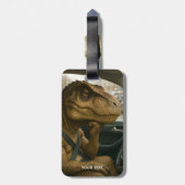 Fantasy Niedlich Dinosaur Autofahrer Auto Gepäckanhänger (Rückseite vertikal)