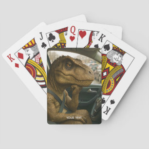 Fantasy Niedlich Dinosaur Autofahrer Auto Spielkarten