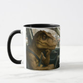 Fantasy Niedlich Dinosaur Autofahrer Auto Tasse (Links)