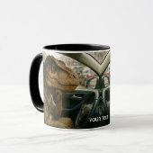 Fantasy Niedlich Dinosaur Autofahrer Auto Tasse (Vorderseite Links)
