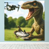 Fantasy Niedlich Dinosaur Drone Forest Leinwanddruck (Insitu (Holzboden))