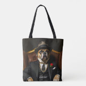 Fantasy Niedlich Dog Black Anzug Tasche (Rückseite)