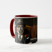 Fantasy Niedlich Dog Black Anzug Tasse (Vorderseite Links)
