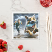 Fantasy Niedlich Dog Boy Phone Serviette (Beispiel)