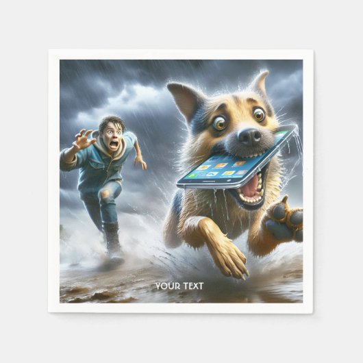 Fantasy Niedlich Dog Boy Phone Serviette (Vorderseite)