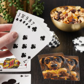 Fantasy Niedlich Dog Hot Dog Spielkarten (In Situ)