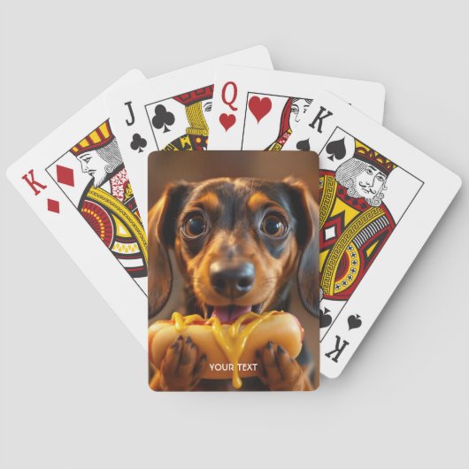 Fantasy Niedlich Dog Hot Dog Spielkarten (Rückseite)