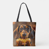 Fantasy Niedlich Dog Hot Dog Tasche (Rückseite)