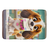 Fantasy Niedlich Dog Post Letter Badematte (Vorderseite)