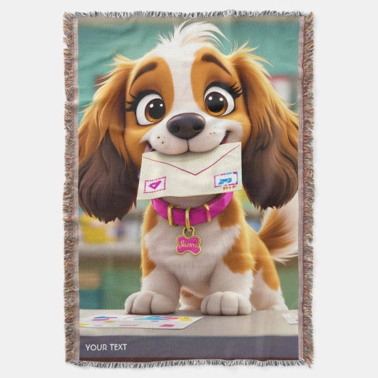 Fantasy Niedlich Dog Post Letter Decke (Vorderseite Vertikal)