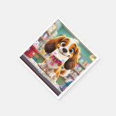Fantasy Niedlich Dog Post Letter Serviette (Ecke)