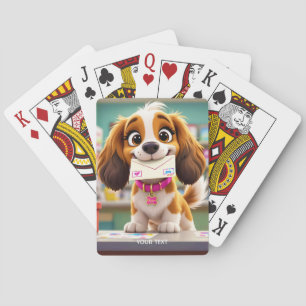 Fantasy Niedlich Dog Post Letter Spielkarten