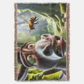 Fantasy Niedlich Donkey Sting Bee Decke (Vorderseite Vertikal)