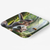 Fantasy Niedlich Donkey Sting Bee Pappteller (Gewinkelt)