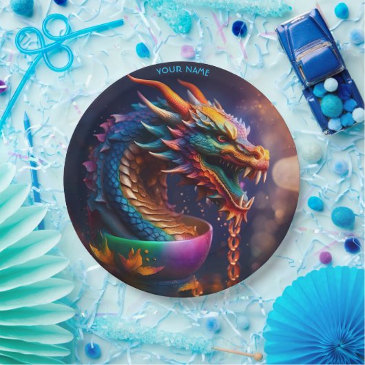 Fantasy Niedlich Dragon Ancient Vase Pappteller (Party)