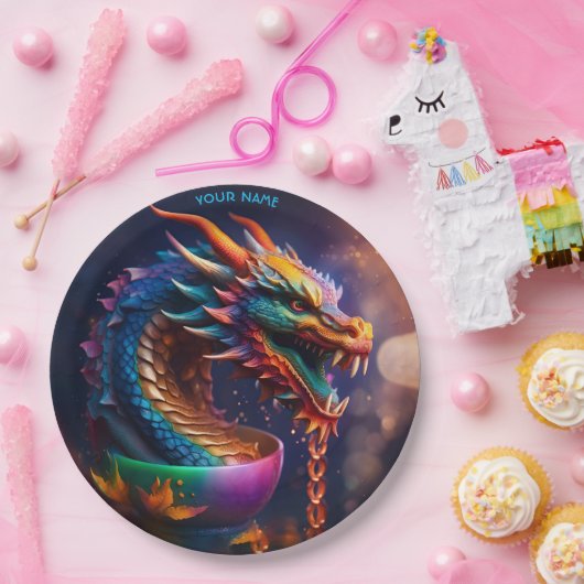 Fantasy Niedlich Dragon Ancient Vase Pappteller (Party)