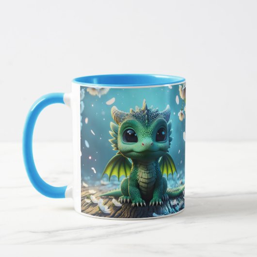 Fantasy Niedlich Dragon Baby Sakura Tasse (Links)