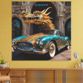 Fantasy Niedlich Dragon Car Mix Leinwanddruck (Insitu (Wohnzimmer))