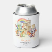 Fantasy Niedlich Dragon Castle Rainbow Kindergebur Dosenkühler (Kanne Vorderseite)