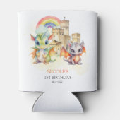 Fantasy Niedlich Dragon Castle Rainbow Kindergebur Dosenkühler (Rückseite)