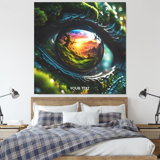 Fantasy Niedlich Dragon Landschaft Auge Leinwanddruck (Insitu (Schlafzimmer))