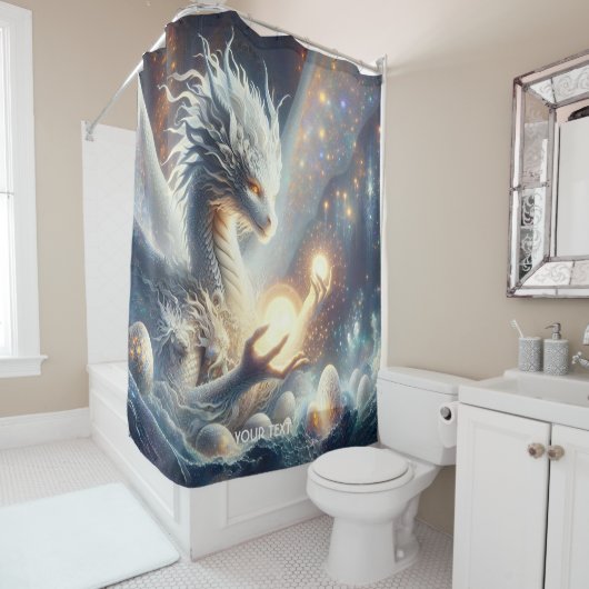 Fantasy Niedlich Dragon Light Eggs Duschvorhang (Beispiel)