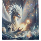 Fantasy Niedlich Dragon Light Eggs Duschvorhang (Vorderseite)