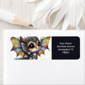 Fantasy Niedlich Dragon Stached Glass (Insitu)