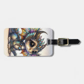 Fantasy Niedlich Dragon Stached Glass Gepäckanhänger (Vorderseite horizontal)