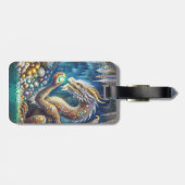 Fantasy Niedlich Dragon Stone Cavern Gepäckanhänger (Rückseite horizontal)