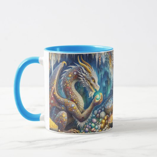 Fantasy Niedlich Dragon Stone Cavern Tasse (Links)
