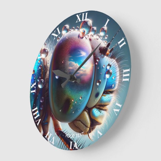 Fantasy Niedlich Dragonfly Macro Foto Große Wanduhr (Winkel)