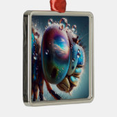 Fantasy Niedlich Dragonfly Macro Foto Ornament Aus Metall (Rechts)