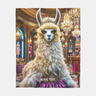 Fantasy Niedlich Drama Llama Queen Fleecedecke