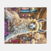 Fantasy Niedlich Drama Llama Queen Fleecedecke (Vorderseite (Horizontal))