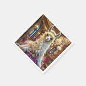 Fantasy Niedlich Drama Llama Queen Serviette (Ecke)