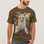 Fantasy Niedlich Drama Llama Queen T-Shirt (Vorderseite)