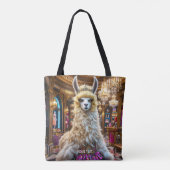 Fantasy Niedlich Drama Llama Queen Tasche (Rückseite)