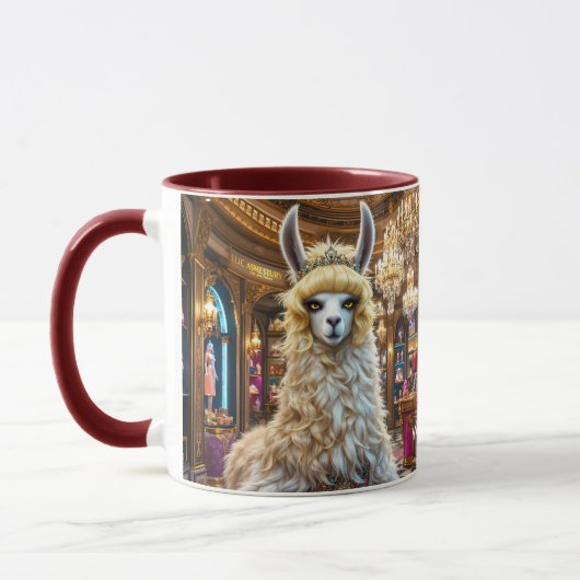 Fantasy Niedlich Drama Llama Queen Tasse (Links)