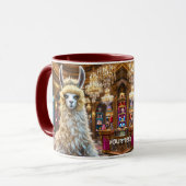 Fantasy Niedlich Drama Llama Queen Tasse (Vorderseite Links)