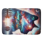 Fantasy Niedlich Dreams Weltraumkatze Badematte (Vorderseite)