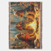 Fantasy Niedlich Drei Herbsthunde Decke (Vorderseite Vertikal)
