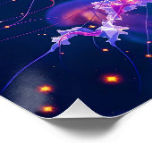 Fantasy Niedlich Driving Jellyfish Sea Poster (Ecke)