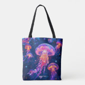 Fantasy Niedlich Driving Jellyfish Sea Tasche (Rückseite)